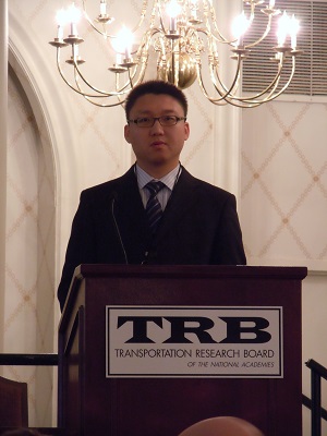 <span style="font-size:10px"> Chenglong Jiang speaks at the TRB meeting </span>
