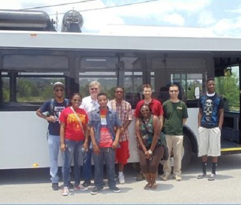 <span style="font-size:10px">&nbsp;NCTSPM SEP students with the UAB Hydrogen Fuel Cell-Powered Bus&nbsp;</span>